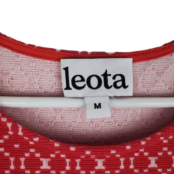 Leota Ursula Textured Fit Flare Dress Cap Sleeve Valentines Mini A Line Unlined
