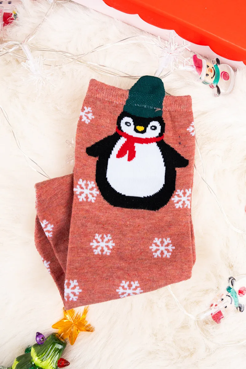 Let It Snow Penguin Socks