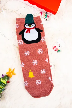 Let It Snow Penguin Socks