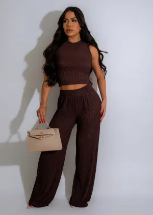 Lift Me Up Pant Set Brown