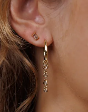 Linear Drop - Gold Earrings