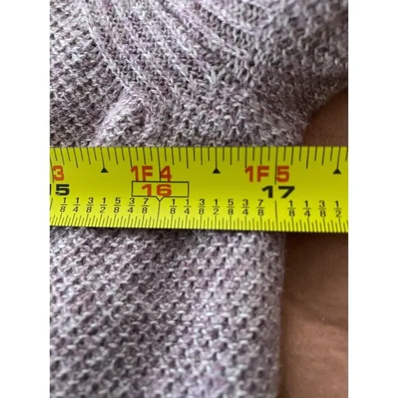 L.L. Bean Pink Cotton Textured Crew Neck Sweater Women's Size Small