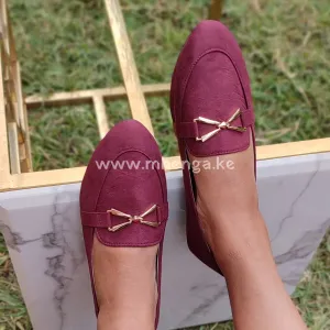 Loafers , Women shoes loafer with metal , ladies shoe buckle flats