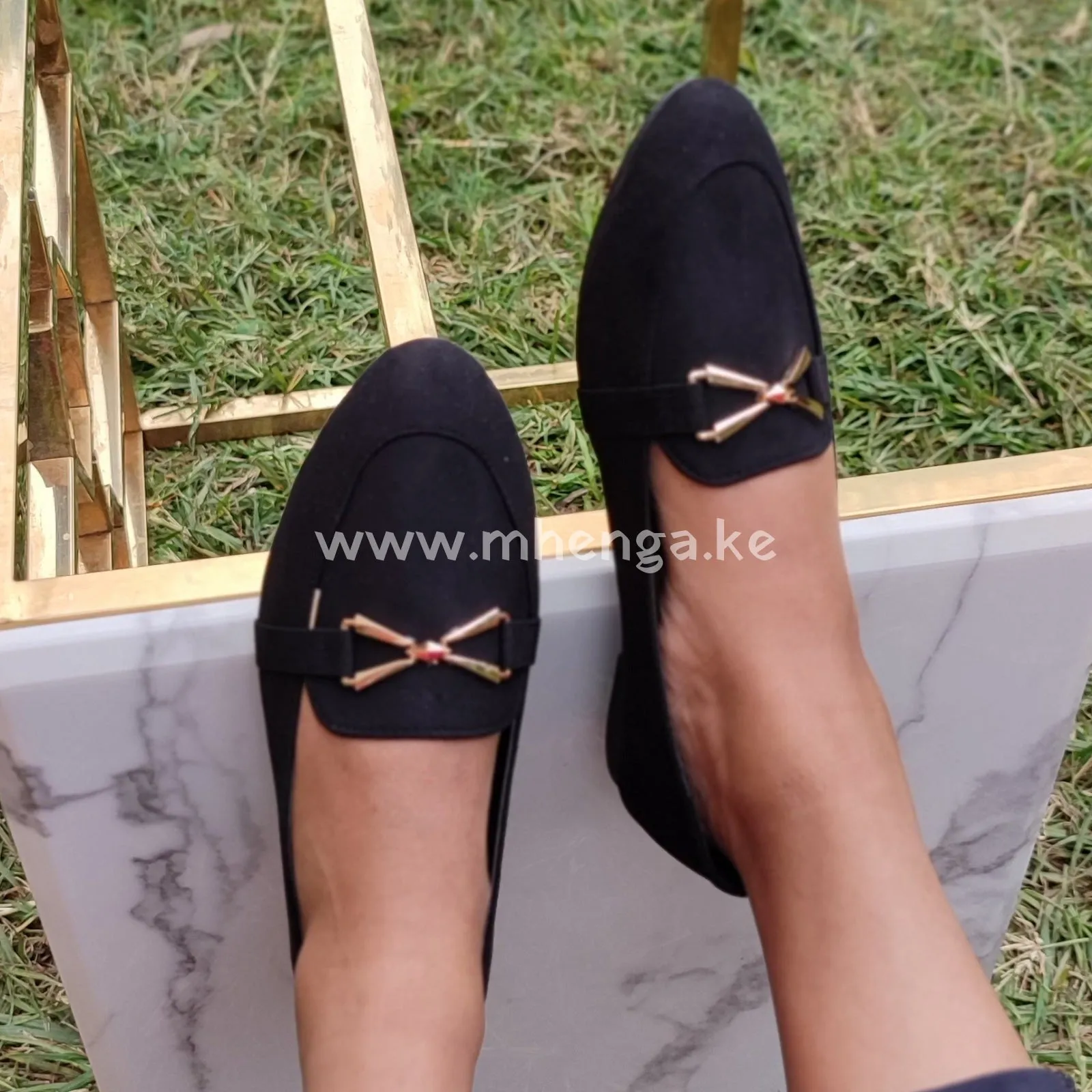 Loafers , Women shoes loafer with metal , ladies shoe buckle flats
