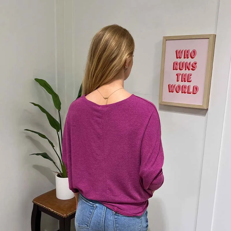 Long Sleeve Cocoon Top