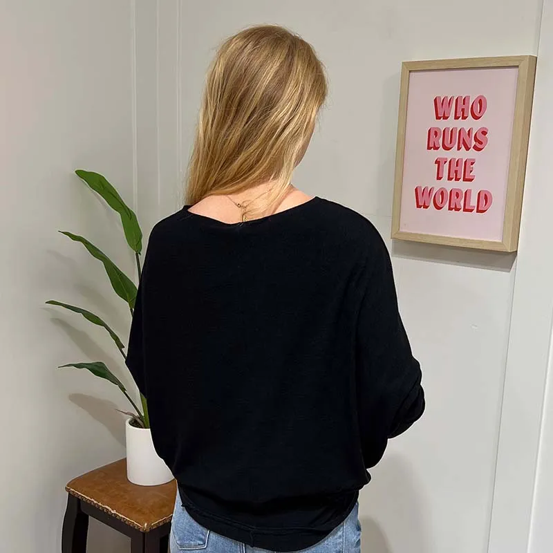 Long Sleeve Cocoon Top