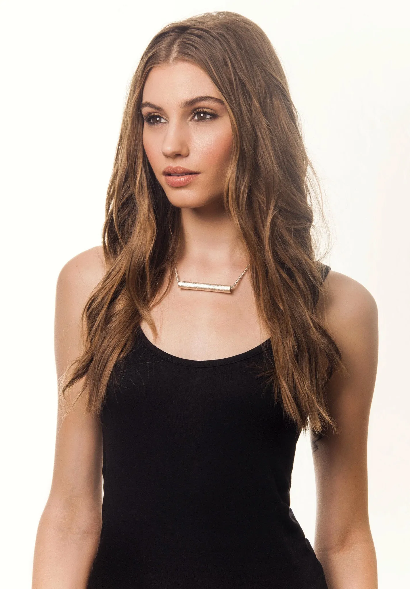 Long Tube Necklace | Silver