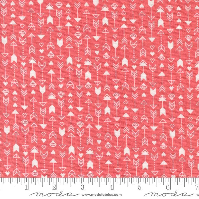 Love Blooms by Moda Fabrics ARROW STRIPES/LIPSTICK
