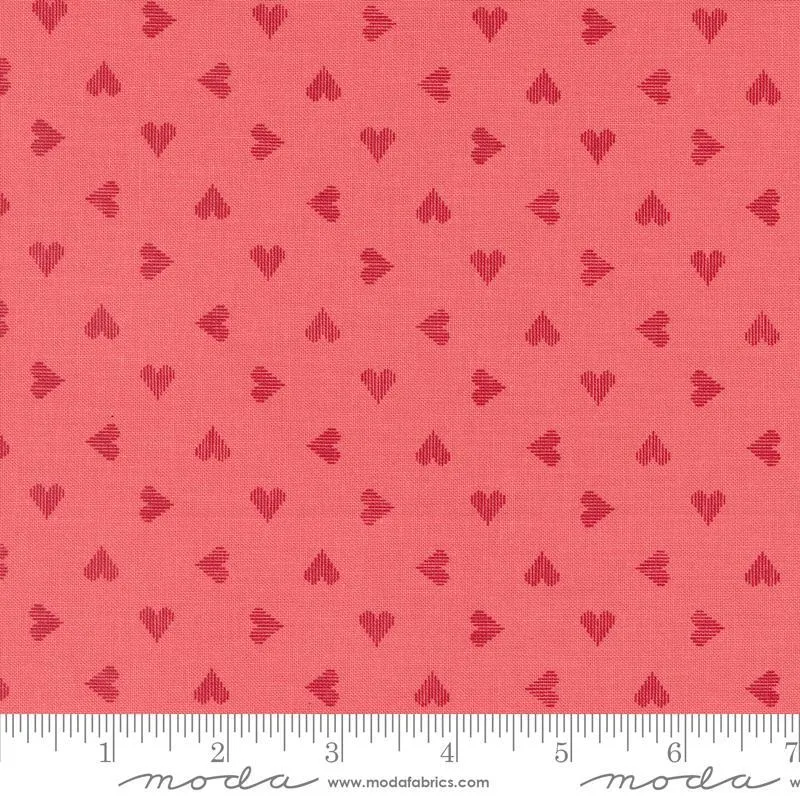Love Blooms by Moda Fabrics SWEETHEART/LIPSTICK