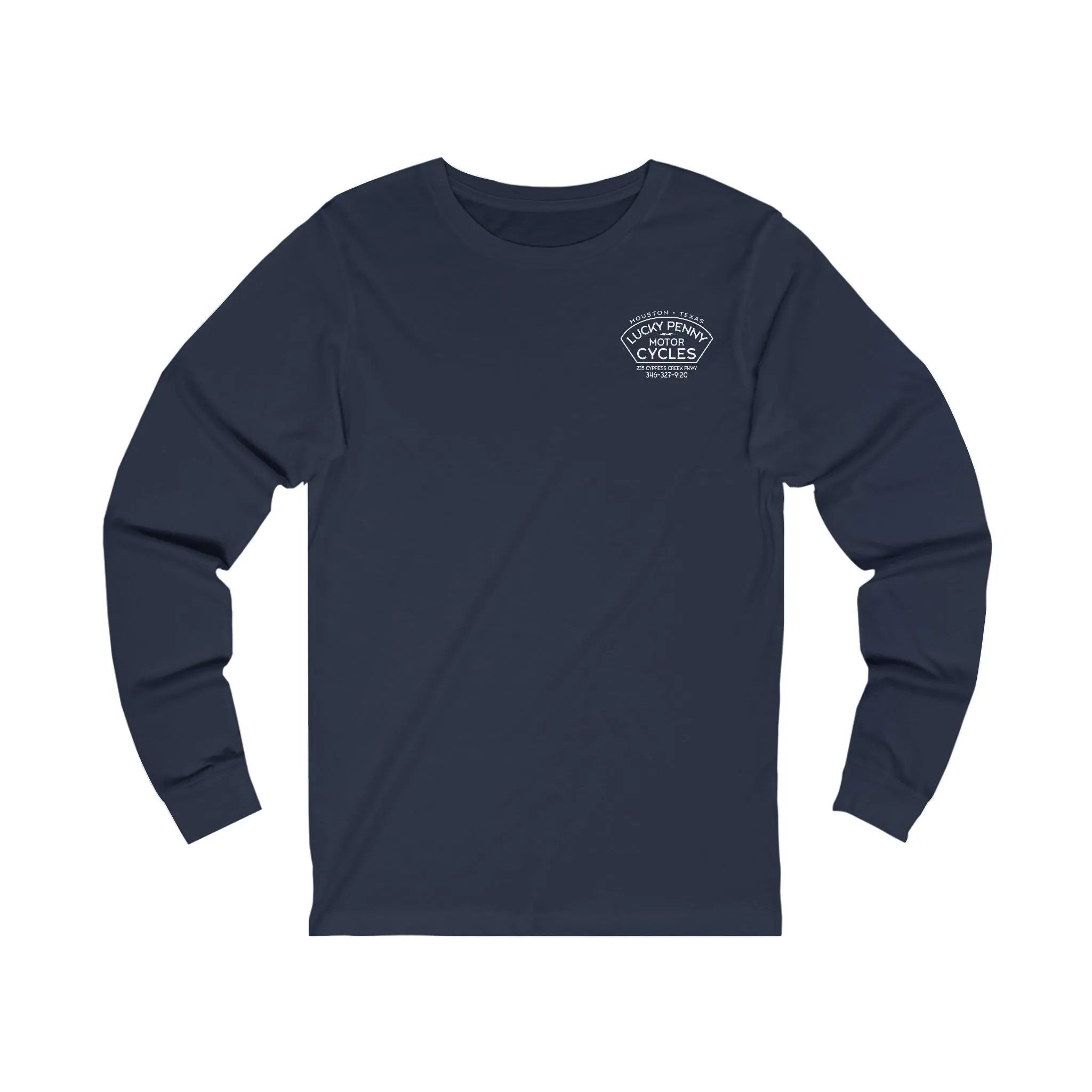 Lucky Penny Cycles Houston Classic Skull Long Sleeve Tee
