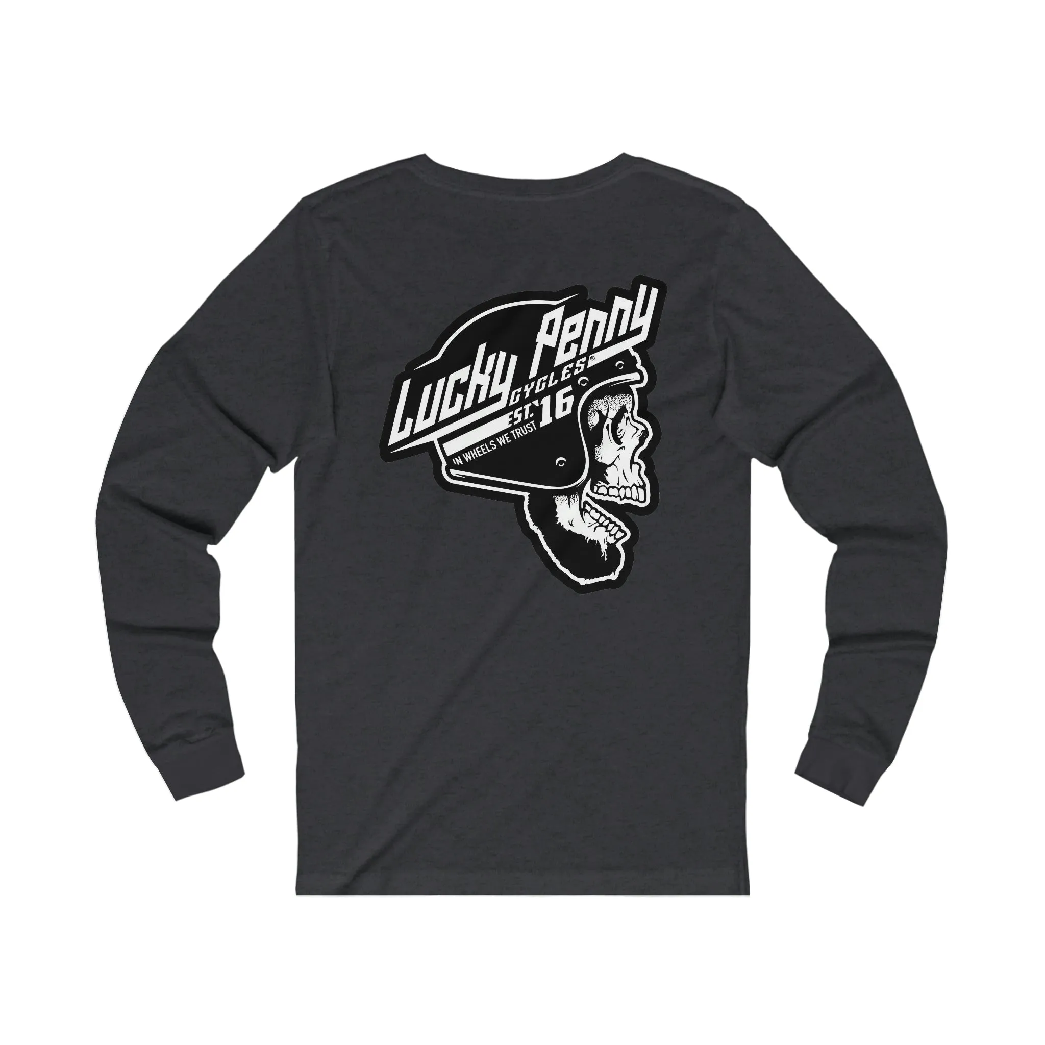 Lucky Penny Cycles Houston Classic Skull Long Sleeve Tee