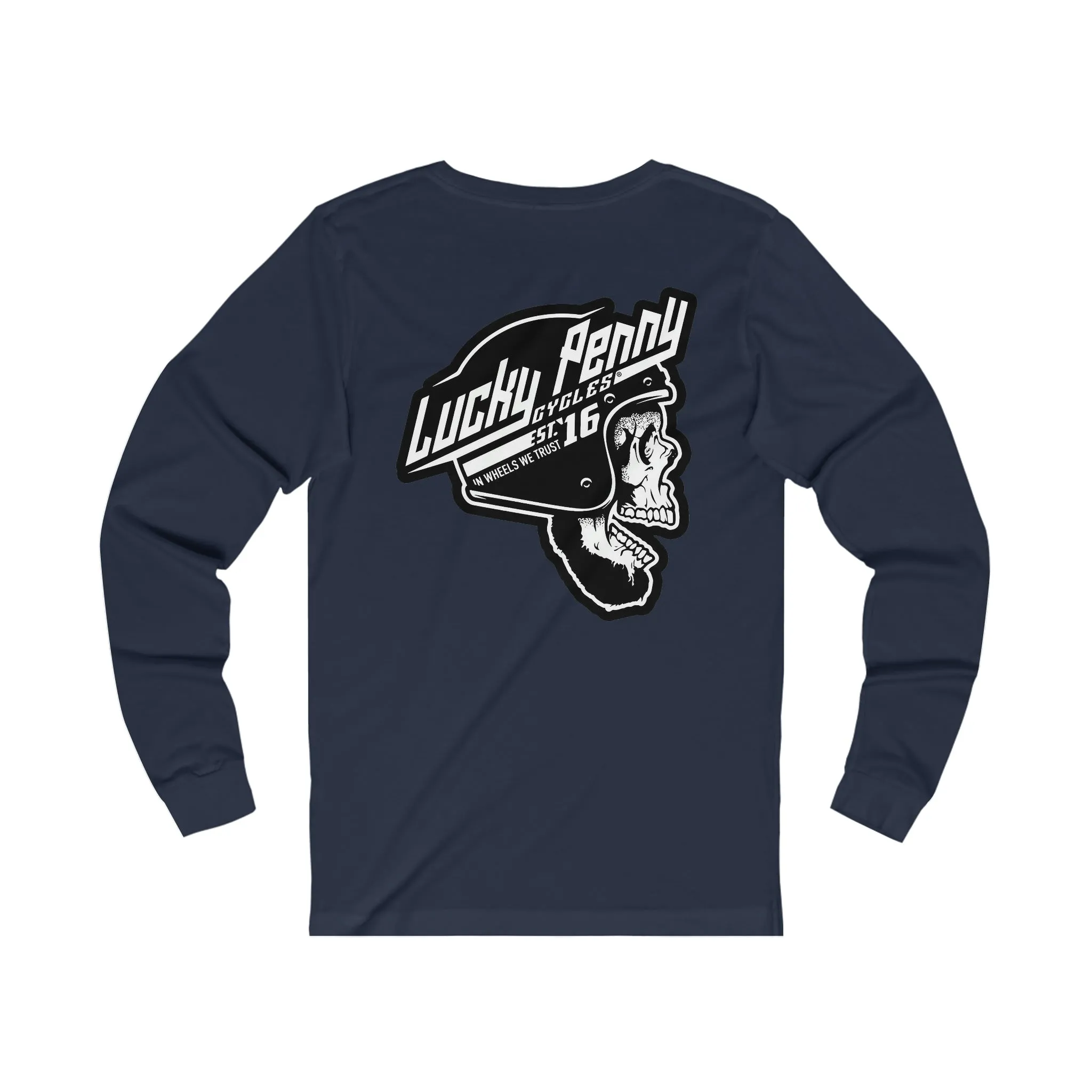 Lucky Penny Cycles Houston Classic Skull Long Sleeve Tee