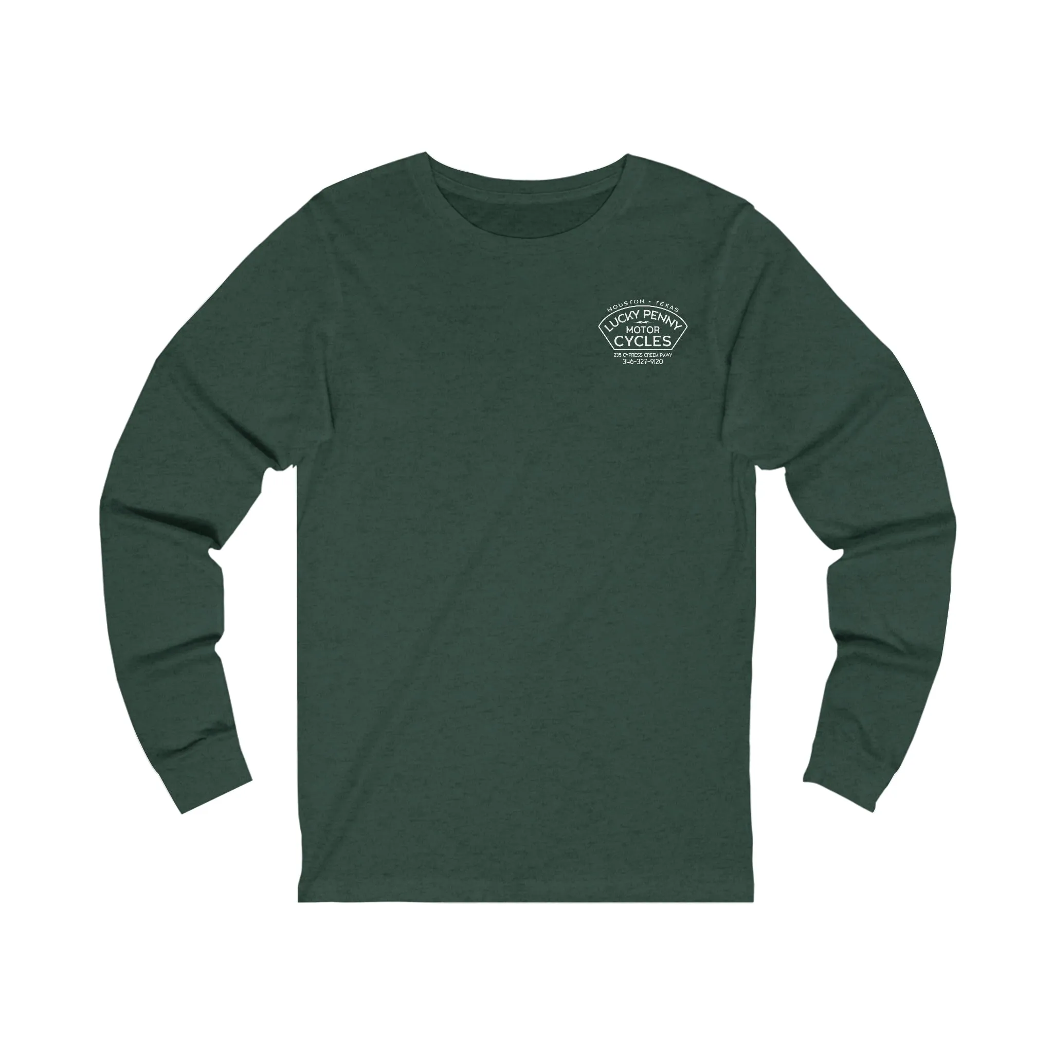 Lucky Penny Cycles Houston Classic Skull Long Sleeve Tee