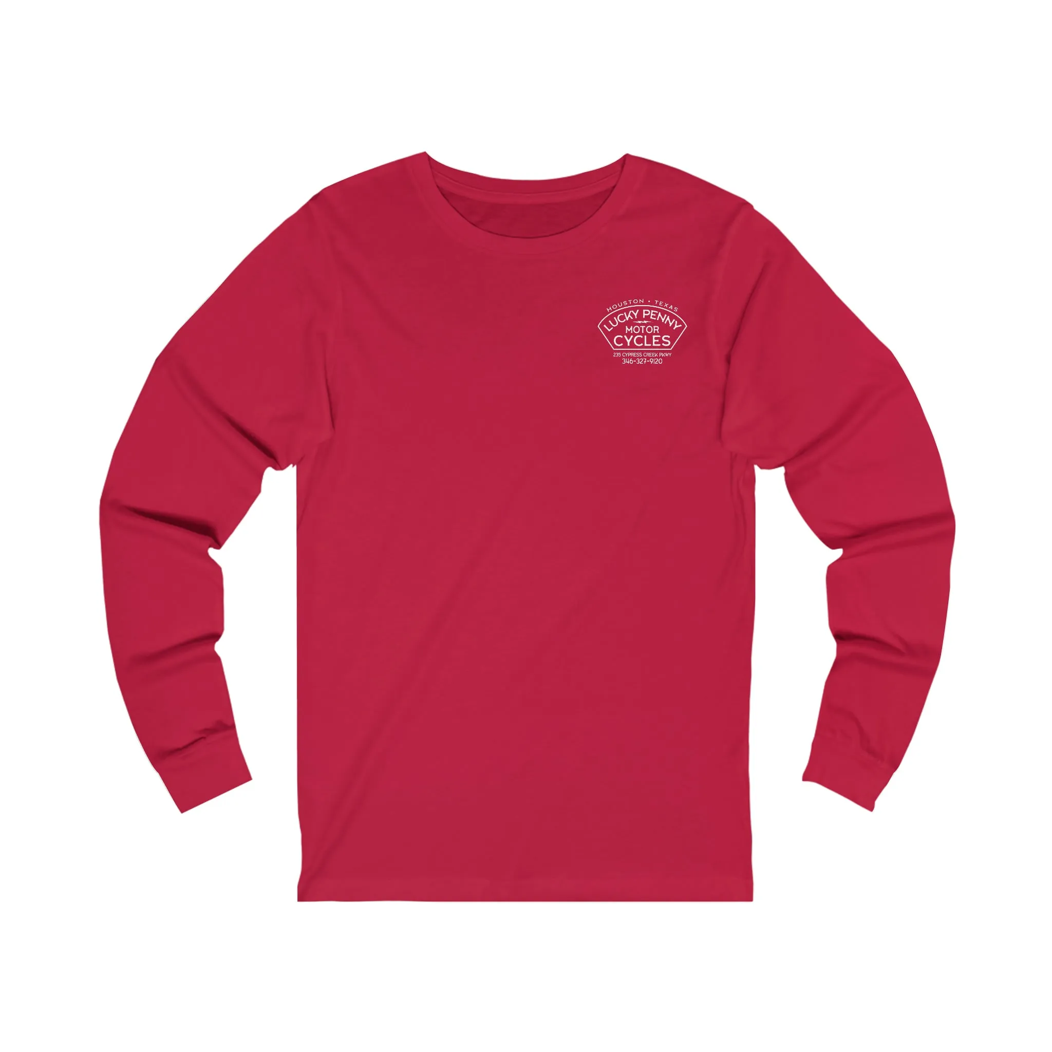Lucky Penny Cycles Houston Classic Skull Long Sleeve Tee