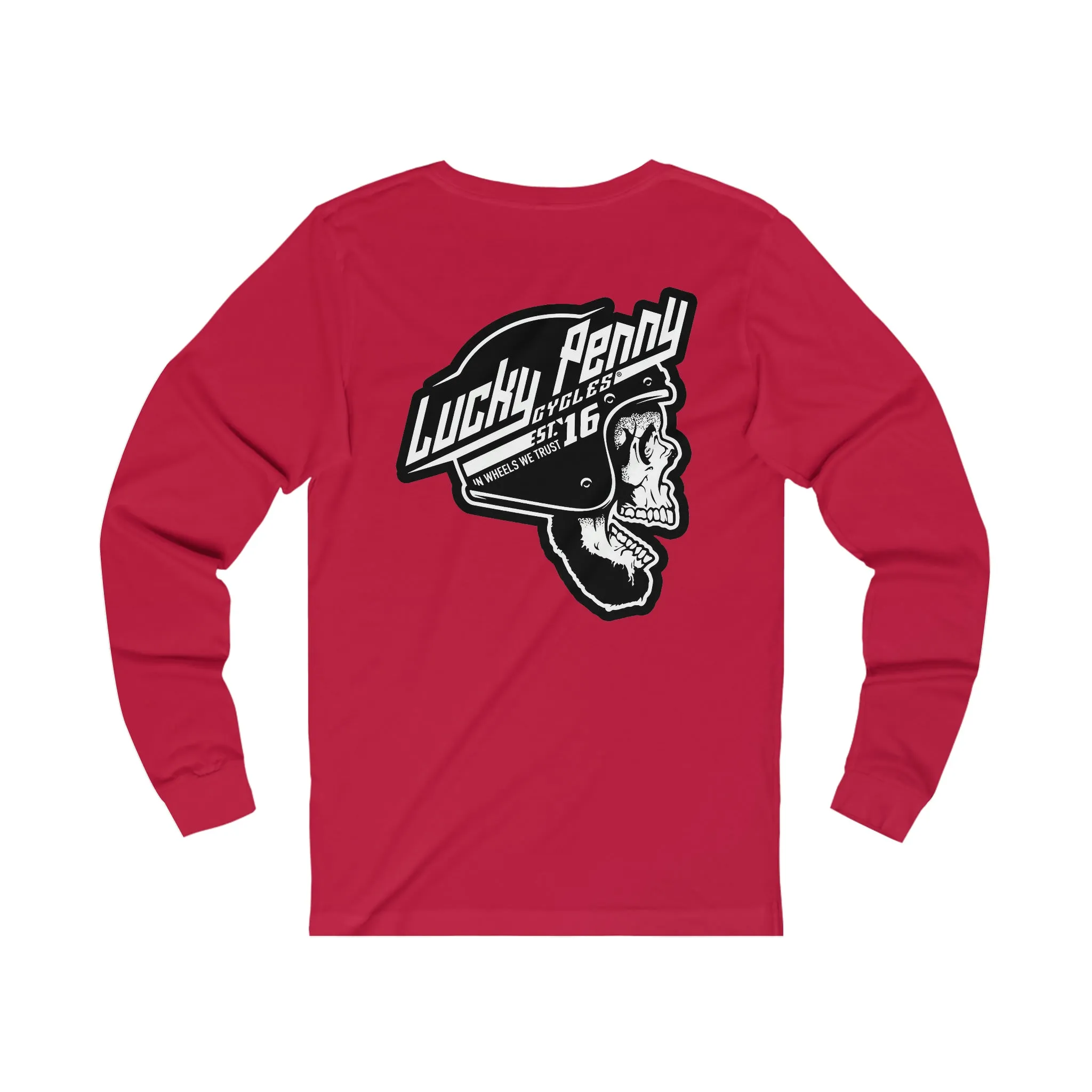 Lucky Penny Cycles Houston Classic Skull Long Sleeve Tee