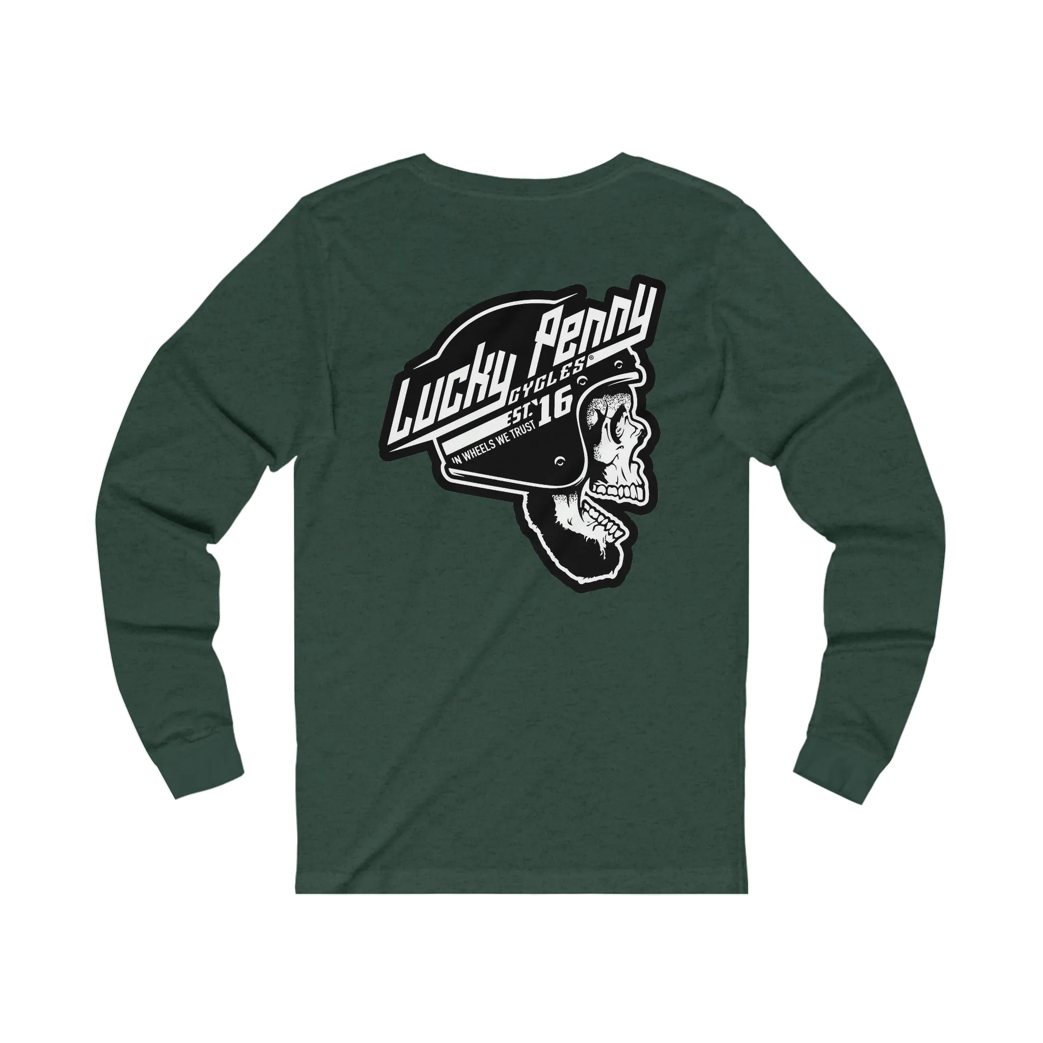 Lucky Penny Cycles Houston Classic Skull Long Sleeve Tee