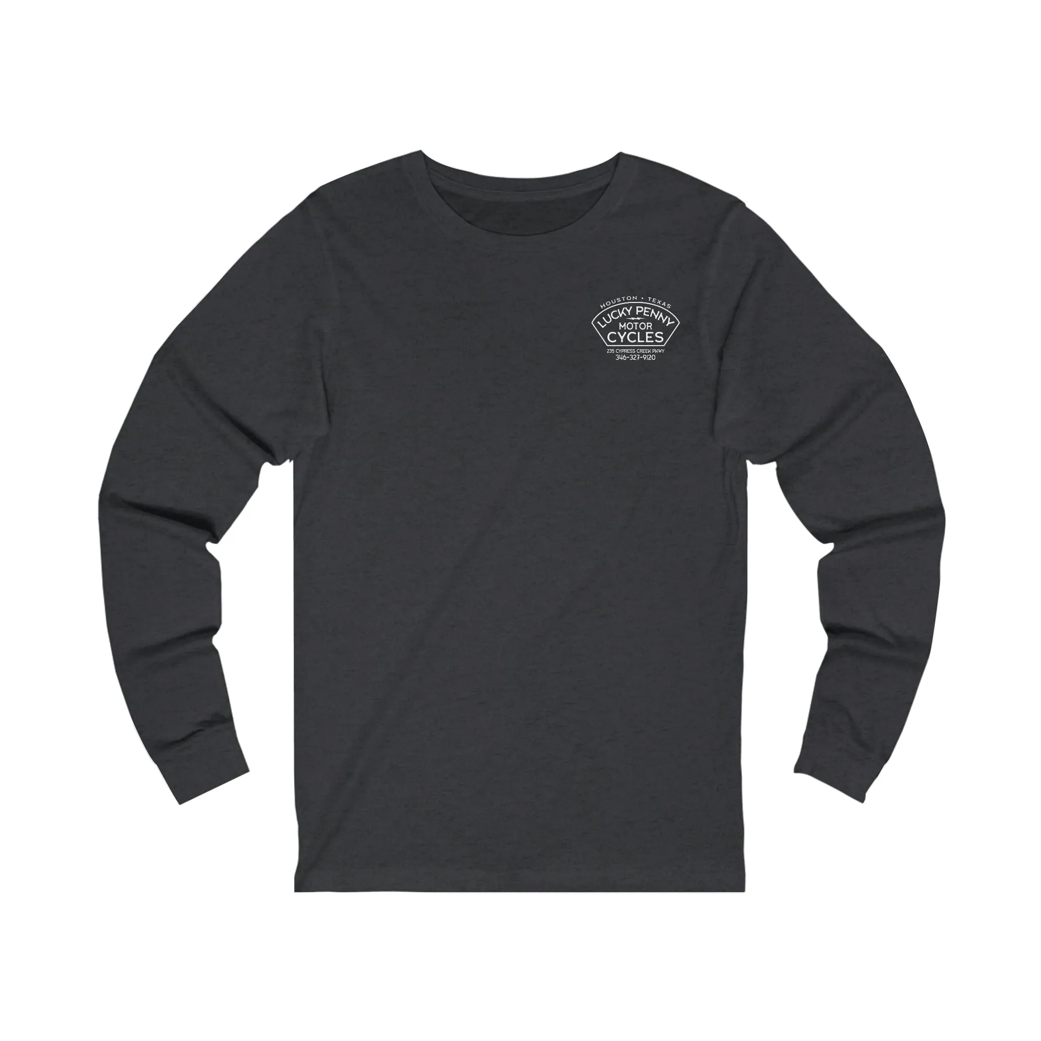 Lucky Penny Cycles Houston Classic Skull Long Sleeve Tee