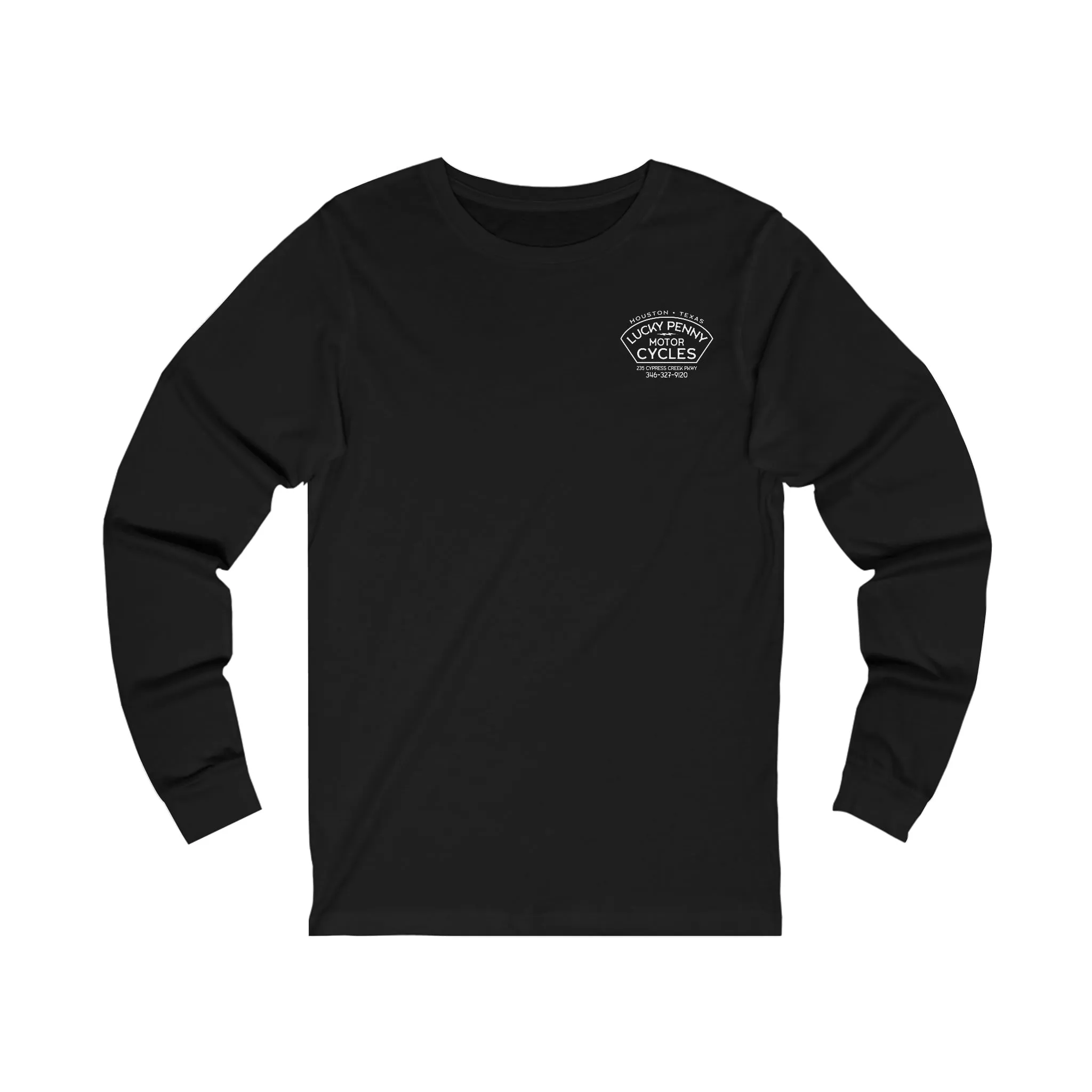 Lucky Penny Cycles Houston Classic Skull Long Sleeve Tee