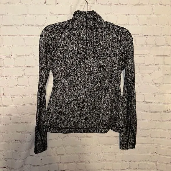 Lululemon Women's Define Jacket Size 8 Black Geometric Full Zip