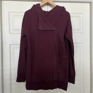 {Lululemon} Wrap Up Jacket with Hood in Heathered Bordeaux Drama - Women's 4