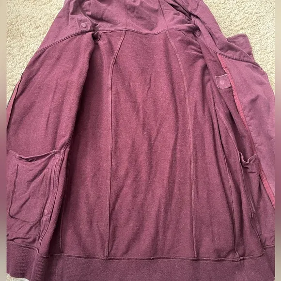 {Lululemon} Wrap Up Jacket with Hood in Heathered Bordeaux Drama - Women's 4