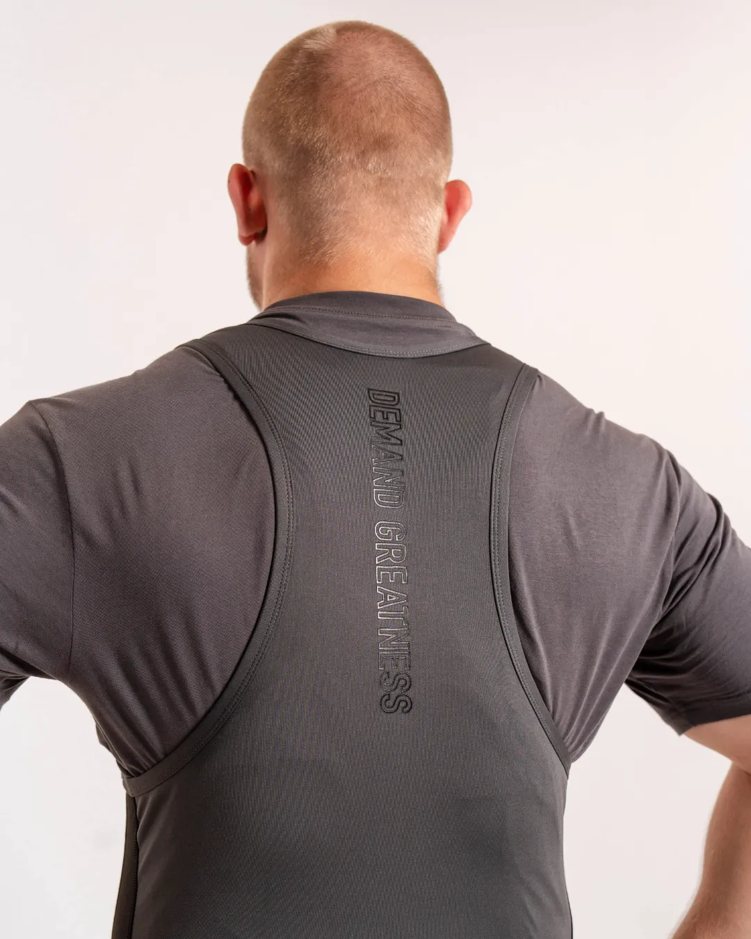 Luno Men's Singlet - IPF Approved - Shadow Stone Grey