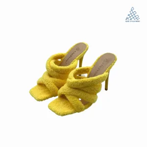 LuxeFur Vegan Slider Heels