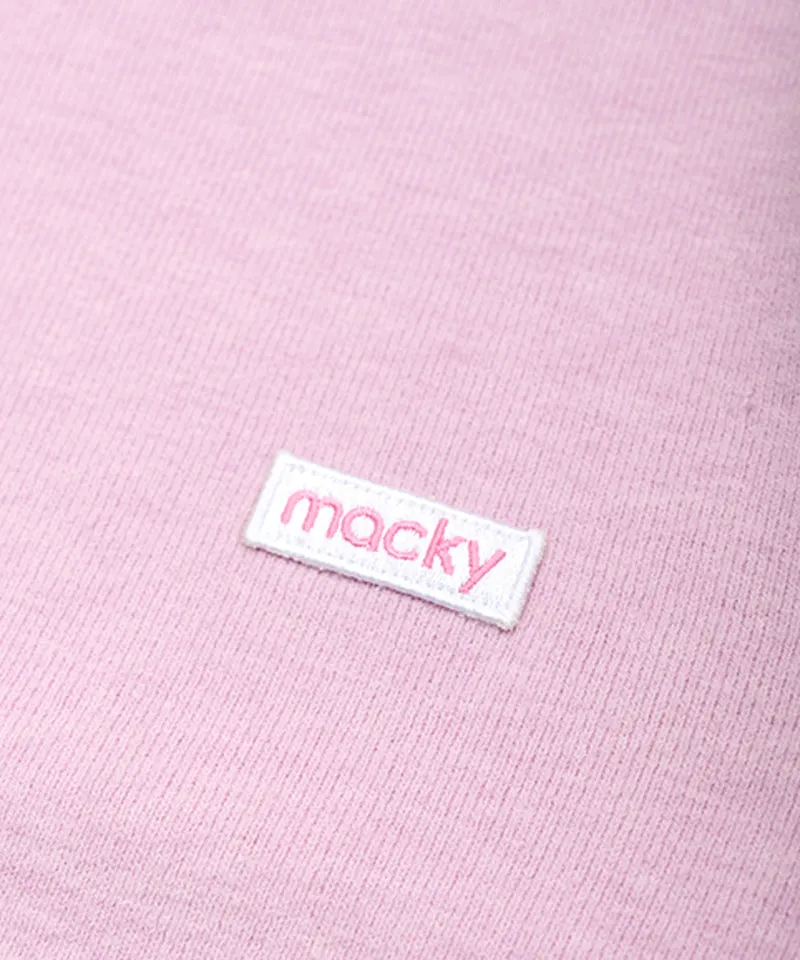 MACKY Golf: Logo Short-Sleeved Knit T-Shirt - Pink