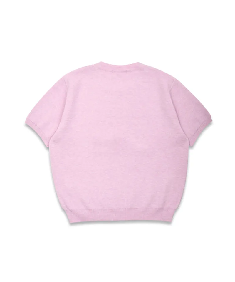 MACKY Golf: Logo Short-Sleeved Knit T-Shirt - Pink
