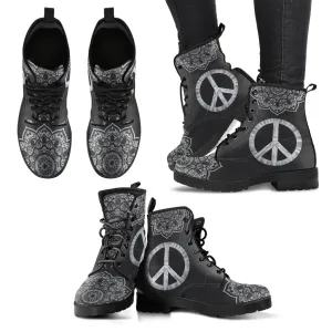 Mandala Peace Women's Leather Boots