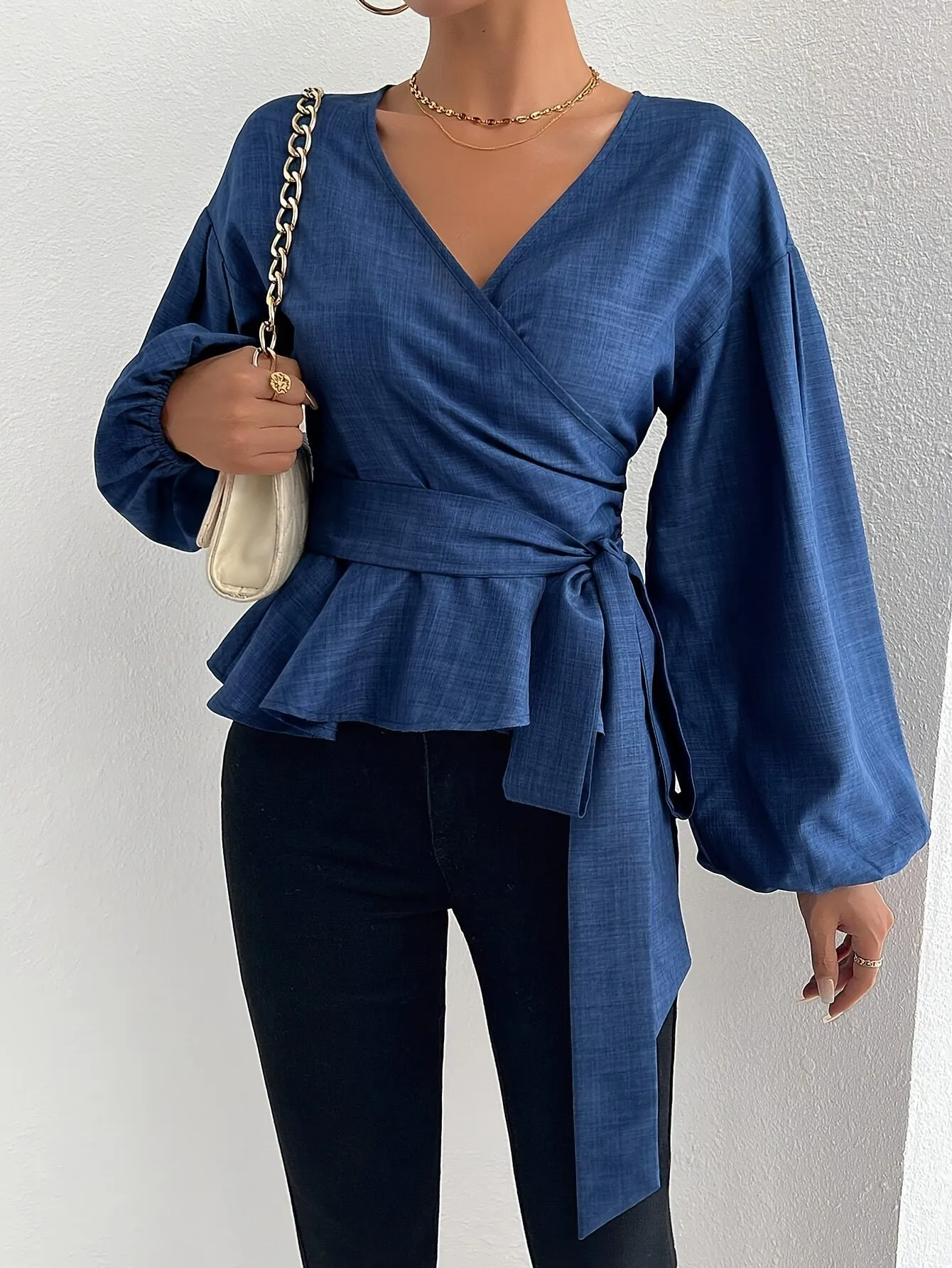 Marina® | Elegant Cross Blouse