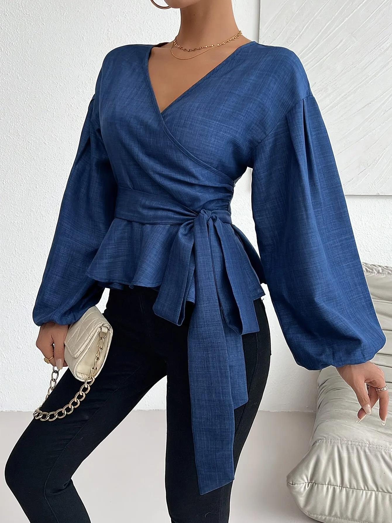 Marina® | Elegant Cross Blouse