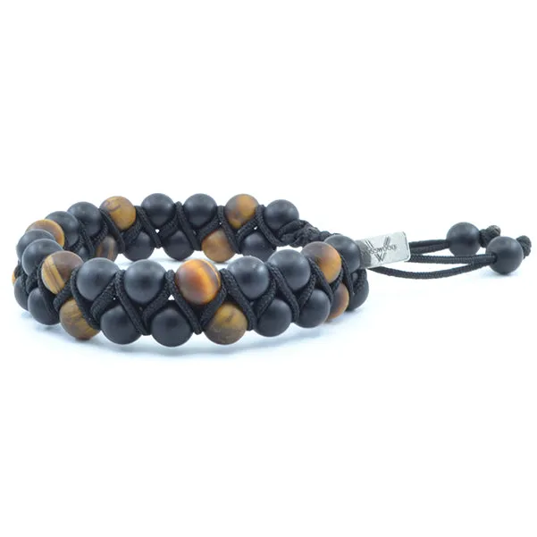 Matte Black Onyx & Matte Tiger's Eye Double