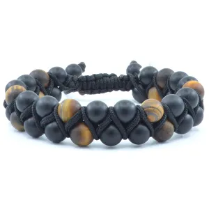 Matte Black Onyx & Matte Tiger's Eye Double