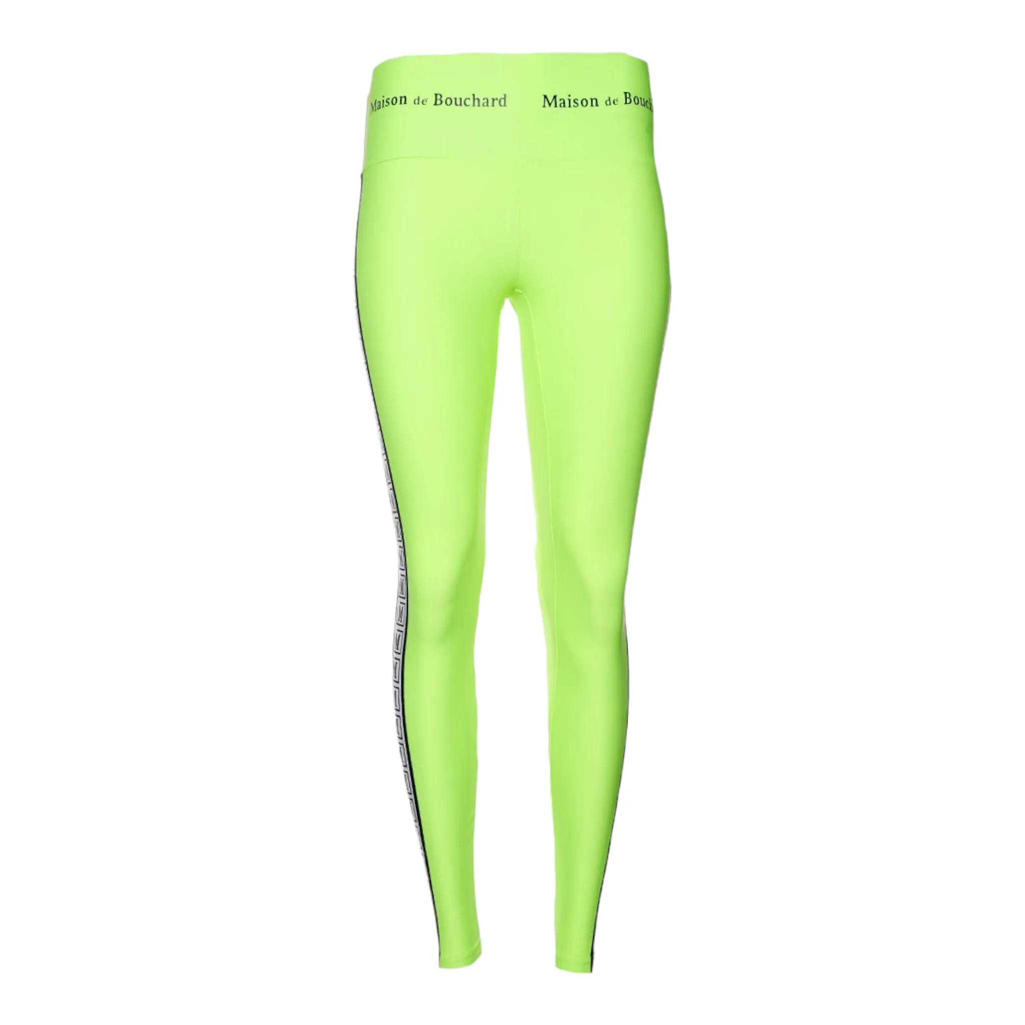 MDB Brand High Waisted Tape Logo Leggings - Neon