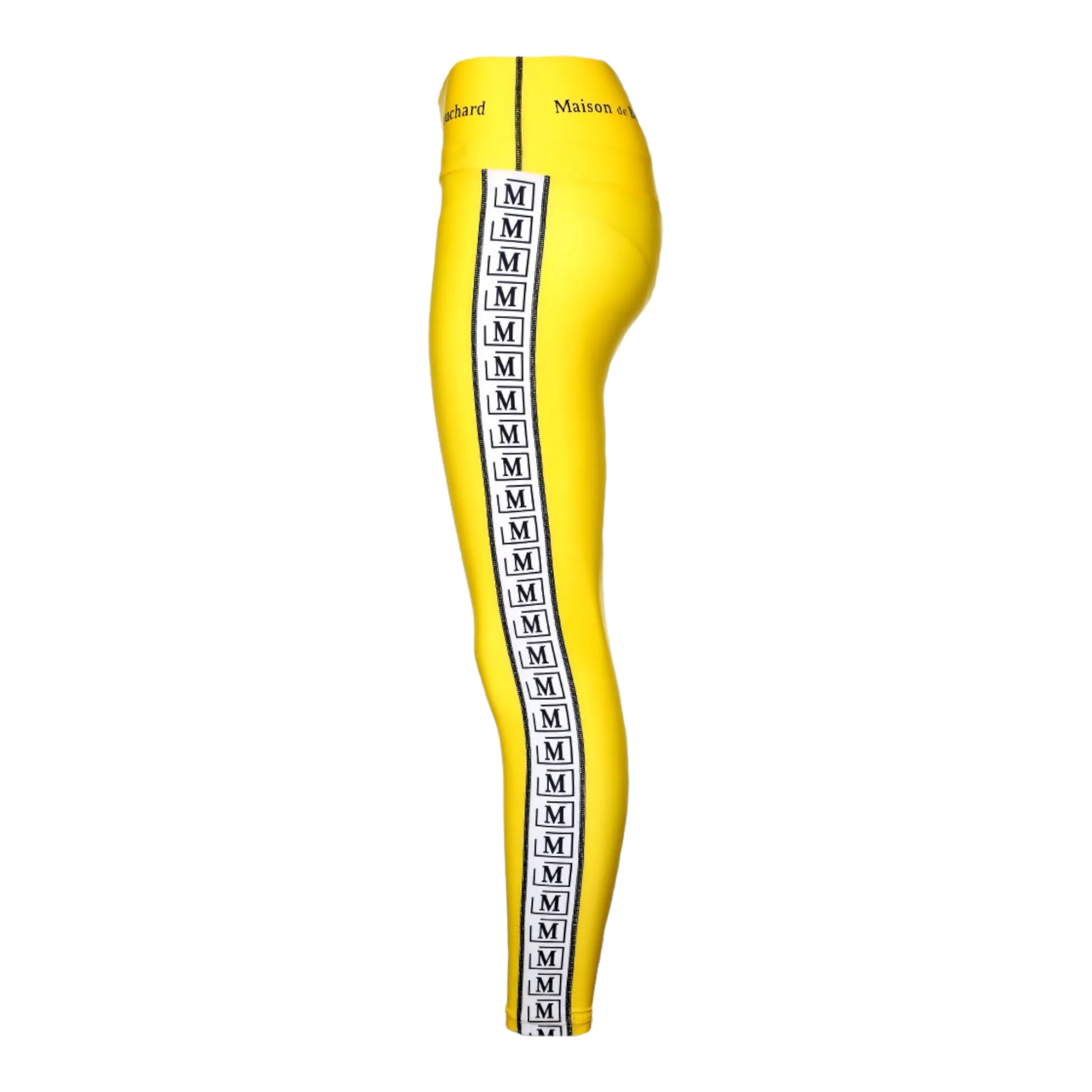MDB Brand High Waisted Tape Logo Leggings - Neon