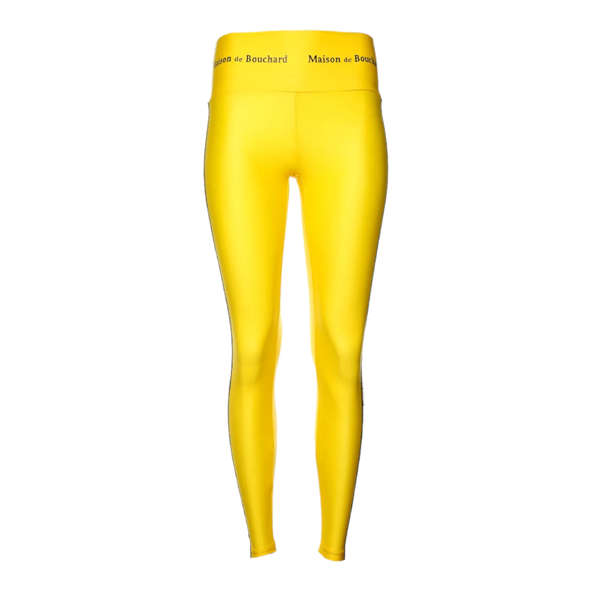 MDB Brand High Waisted Tape Logo Leggings - Neon