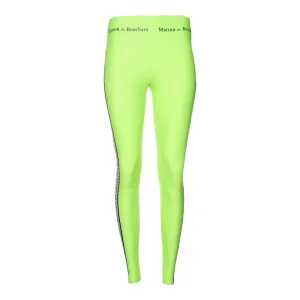 MDB Brand High Waisted Tape Logo Leggings - Neon