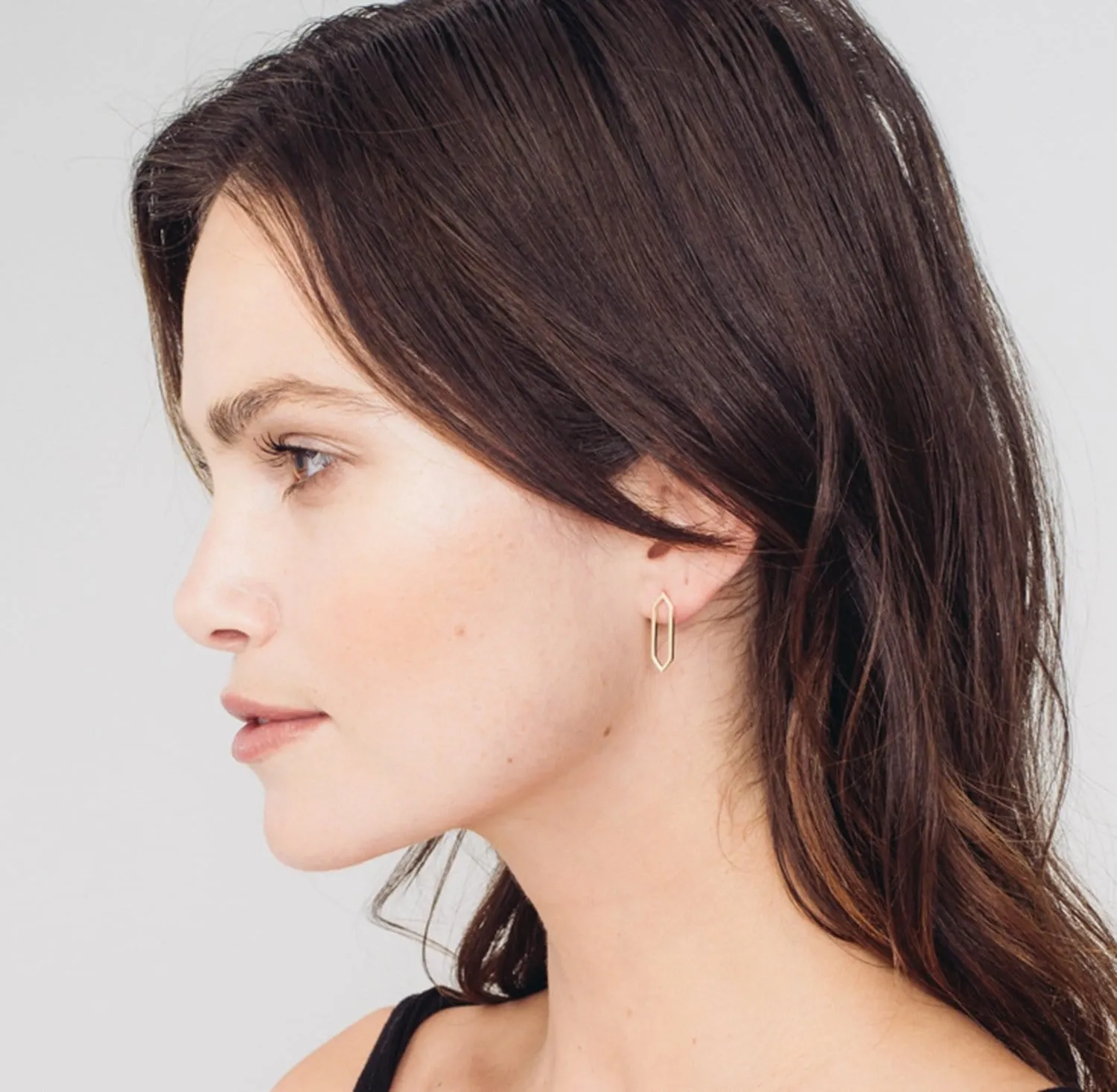 Medium Marquis Earrings | White Gold with Diamond Points