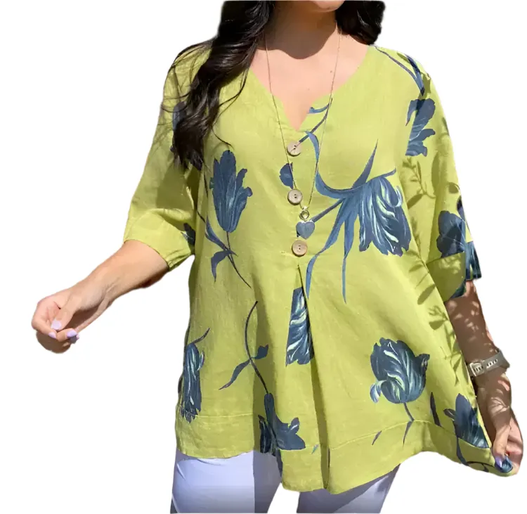 Melisa – Elegant Floral Long-Sleeved Blouse for Women