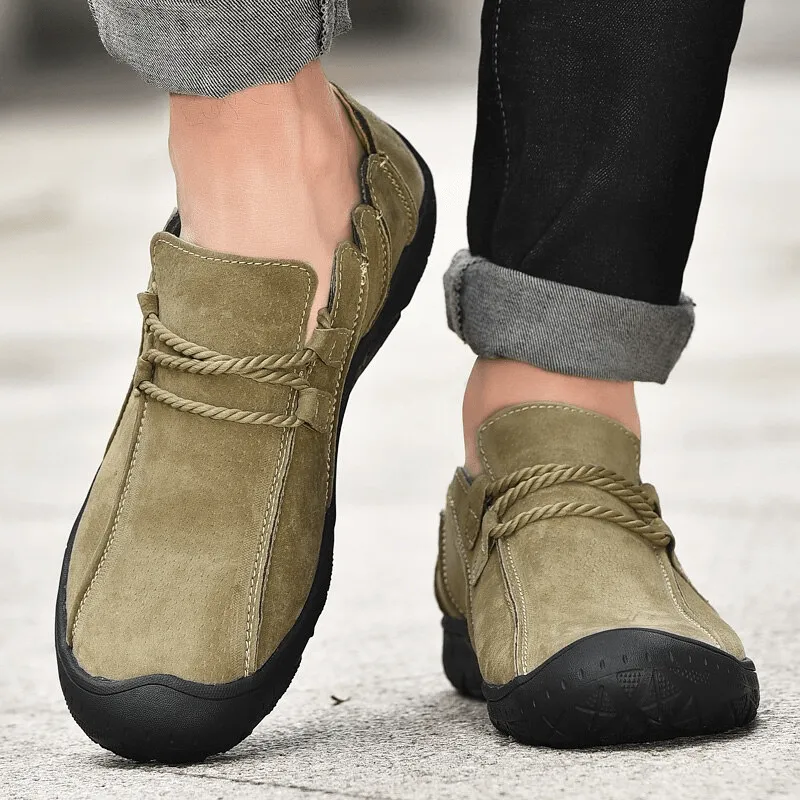 Men Breathable Suede Trekking Sneakers