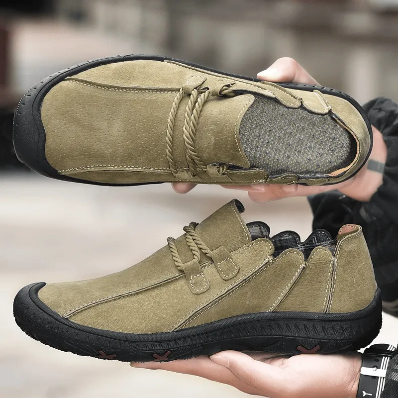Men Breathable Suede Trekking Sneakers