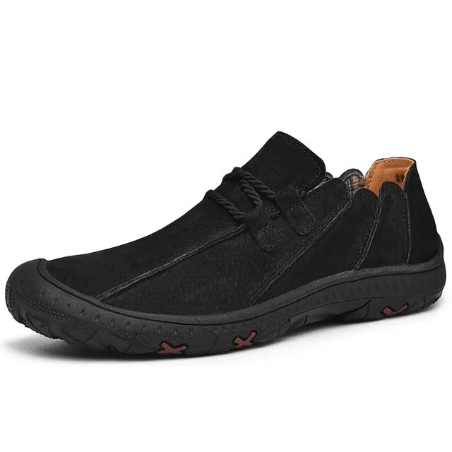 Men Breathable Suede Trekking Sneakers