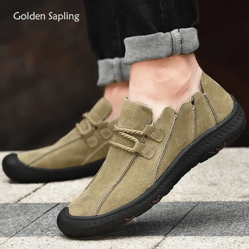 Men Breathable Suede Trekking Sneakers