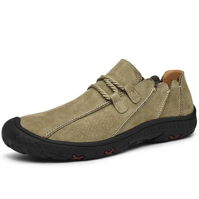 Men Breathable Suede Trekking Sneakers