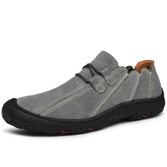 Men Breathable Suede Trekking Sneakers