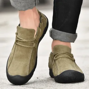 Men Breathable Suede Trekking Sneakers