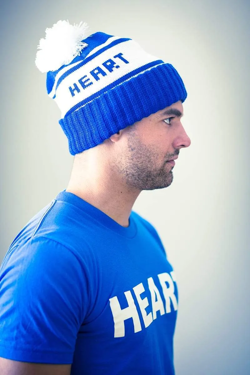 Men's - Heart Royal Blue Beanie