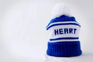 Men's - Heart Royal Blue Beanie