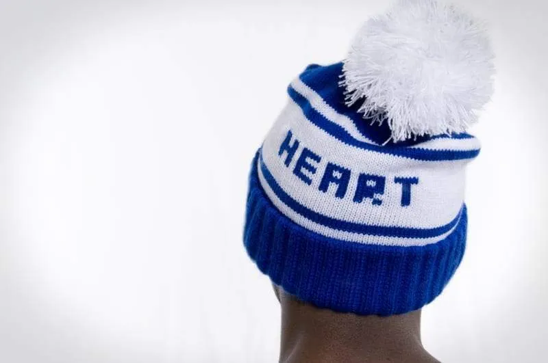 Men's - Heart Royal Blue Beanie